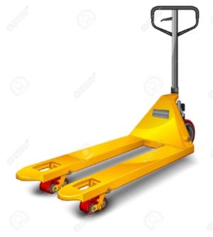 6495439-Yellow-pallet-truck-shot-over-white-background-illustration--Stock-Vector